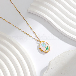 Collares con colgante magnético geométrico para fotos&nbsp;WG980C2-02