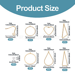 Наборы для самостоятельного изготовления сережек-подвесок из латуни в форме треугольника и капли&nbsp;DIY-TA0012-94