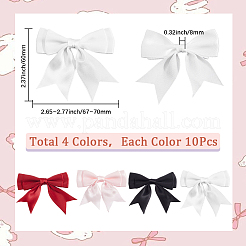 40 шт. 4-х цветные аксессуары для костюмов из полиэстера ручной работы&nbsp;DIY-SP0004-85B