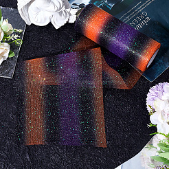 Glitzernde Tüllrolle aus Regenbogen-Polyesterstoff&nbsp;OCOR-WH20006-55B