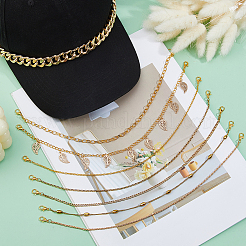 8 шт. цепь из железа и нержавеющей стали 304 и алюминия для бейсболок&nbsp;HJEW-DC00070