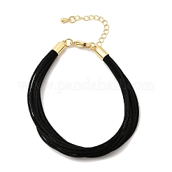 Braccialetto in corda multifilare intrecciata metallica di poliestere per la creazione di braccialetti&nbsp;BJEW-H642-02G-14