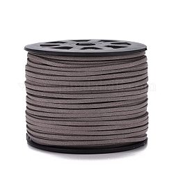 Faux Suede Cord, Light Grey, 3x1.5mm, 100yards/roll