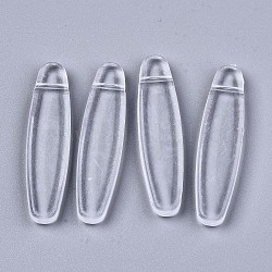 Abalorios de acrílico transparentes, oval, Claro, 40.5x10x4mm, agujero: 1.2 mm, aproximamente 327 unidades / 500 g
