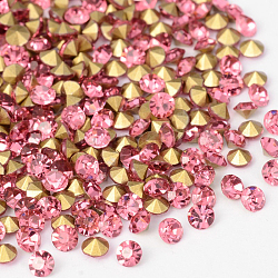 Parte posterior plateada grado a Diamante de imitación de cristal en punta, rosa, 2.3~2.4mm, aproximamente 1440 unidades / bolsa