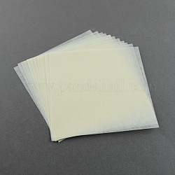 Planche à papier utilisé pour les perles à repasser diy, jaune verge d'or clair, 150x150mm, environ 12 pcs / sachet 