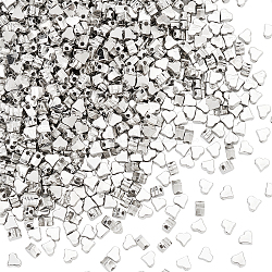 Superfindings 1000pcs placage abs perles en plastique, cœur, platine, 5.5x6x4mm, Trou: 1.6mm
