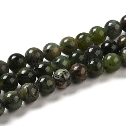 Hebras naturales de perlas de crisoprasa, redondo, 6~7mm, agujero: 1 mm, aproximamente 59 pcs / cadena, 15.43'' (39.2 cm)