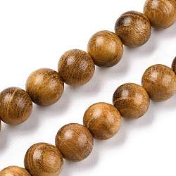 4-Loop-Wrap-Stil buddhistischen Schmuck, Gold Sandelholz Mala Bead Armbänder/Halsketten, Runde, Kürbisflasche, Peru, 870 mm