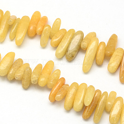 Topazio naturale fili di perle di giada pietra, pezzo, 13~22x6~9x4~9mm, Foro: 1 mm, circa 60pcs/filo, 15.7 pollice
