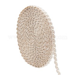 Geflochtenes Spitzenband aus Nylon, gebogenes Spitzenband, für Wohnkultur DIY Nähen Handwerk, Fischcremesuppe, 1/2 Zoll (12 mm), ca. 15 m / Karte