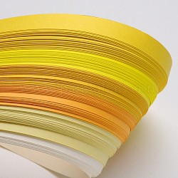 6 Farben quilling Papierstreifen, schrittweise gelb, 530x10 mm, über 120strips / bag, 20strips / Farbe