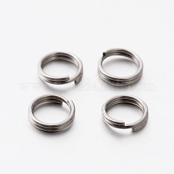 304 Stainless Steel Split Rings, Double Loops Jump Rings, Stainless Steel Color, 6x1mm, about 5mm inner diameter, Hole: 4.5mm, about 714pcs/50g