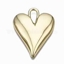 Alloy Pendants, Heart, Cadmium Free & Lead Free, Light Gold, 35x26.5x4mm, Hole: 4x8mm