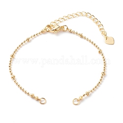 Brass Ball Chain Bracelet Making, with Chain Extender, Golden, 6-1/4 inch(16cm)