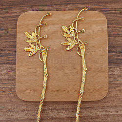 Corps en alliage et bâtonnets de cheveux en feuilles de vigne, accessoires de cheveux pour femme, or, 171x30mm