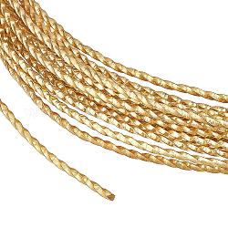 BENECREAT 6m 1.2mm Thick Golden Craft Copper Wire, Round Jewelry Twisted Wire for Beading Ring Making and Other Jewelry Crafts