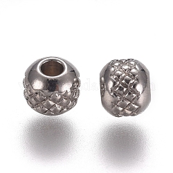 304 perline in acciaio inossidabile, rondelle, colore acciaio inossidabile, 4x3.5mm, Foro: 1.5 mm