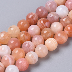 Natural Botswana Agate Beads Strands, Dyed, Round, 6x6mm, Hole: 1mm, about 62pcs/strand, 15.5 inch