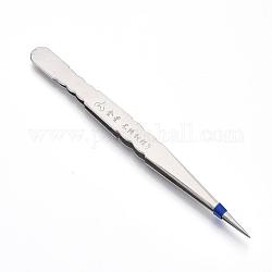 Stainless Steel Beading Tweezers, Stainless Steel Color, 135x11x8mm