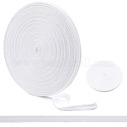 綿ツイルテープリボン  ヘリンボーンリボン  裁縫用  ホワイト  1/2インチ（12mm）  約45m /ロール