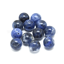 Perles de sodalite naturelles, ronde, 14mm, Trou: 1.2mm