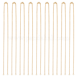 Unicraftale 12 chaîne de câble en acier inoxydable de 47~47.8 cm, chaîne minimaliste dorée avec fermoirs mousquetons et anneau de saut, chaîne réglable pour connecteur, fabrication de colliers à breloques