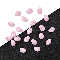 Perles de verre tchèques, pétale de tulipe / pétale de lys, rose, 8.5x6x4mm, Trou: 1mm, environ 37 pcs/10 g