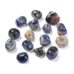 Perle di sodalite naturale, Senza Buco, pepite, pietra burrattata, pietre curative per il bilanciamento di 7 chakra, cristalloterapia, meditazione, reiki, gemme di riempimento del vaso, 14~26x13~21x12~18mm, circa 150pcs/1000g