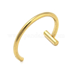 Chapado en iones (ip) 304 anillo de labio de acero inoxidable joyería perforadora, joyería del cuerpo de los pernos prisioneros de la nariz, dorado, 10x12.5mm