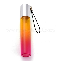 10ml Glasfarbverlauf ätherisches Öl leere Parfümflaschen, mit 304 Edelstahlrollkugel, Flaschenverschlüsse aus Aluminium und Nylonfaden, Kolumne, Farbig, 15.9 cm, Kapazität: 10 ml (0.34 fl. oz)