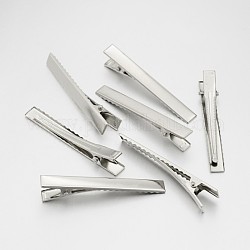 Accessori di clip alligatore per capelli di ferro, platino, 41x7x10mm