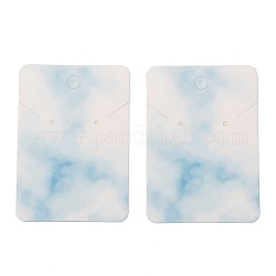Papier Ohrring Display-Karten, Rechteck mit Marmormuster, Licht Himmel blau, 7.2x5.1x0.04 cm, 100 Stück / Beutel