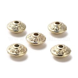 Ccb Kunststoff-Perlen, Rondell, golden, 6x3 mm, Bohrung: 1.5 mm