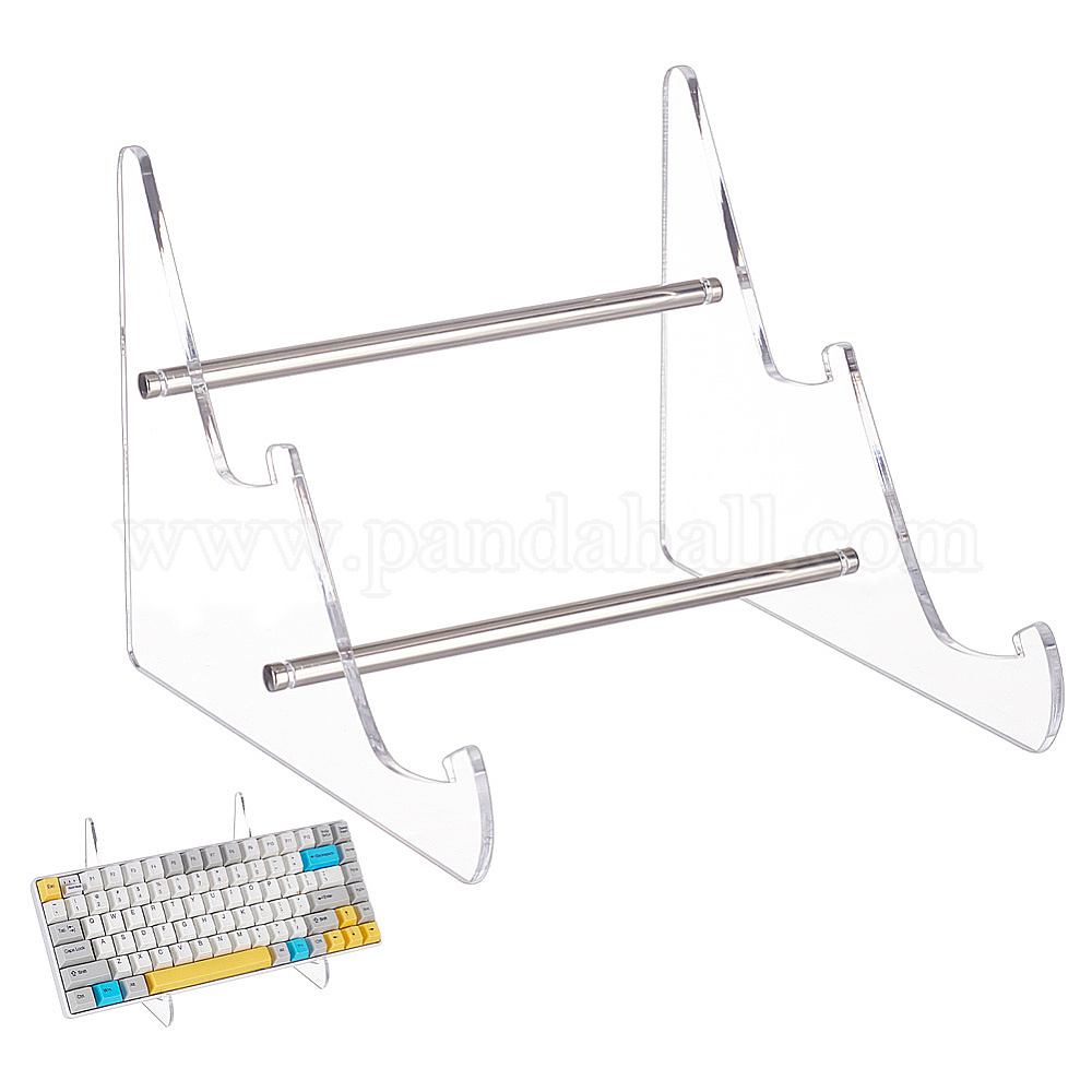 SUEHIODHY 1pcs 1-Tier Acrylic Keyboard Display Stand Clear Mechanical Keyboard Holder Storage Stands For Tablet Picture Frames