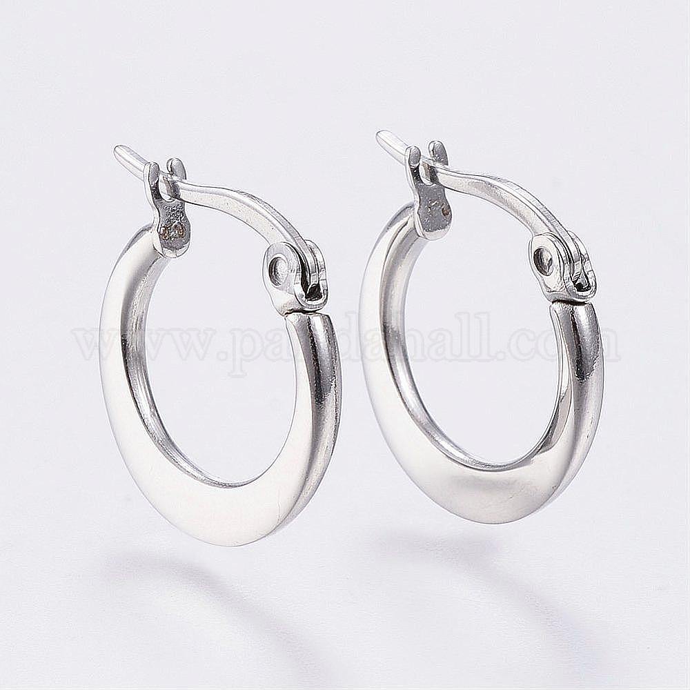 Wholesale Tarnish Resistant 304 Stainless Steel Hoop Earrings
