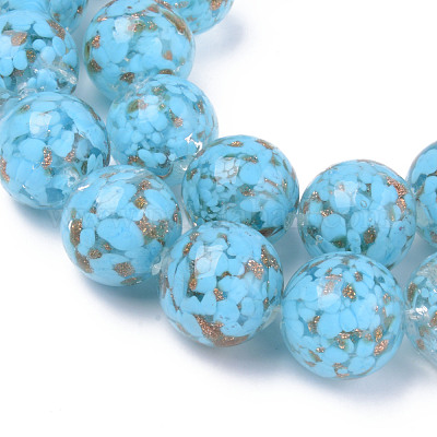 Бусины ручной работы бусины золотого песка LAMP-S194-008C-02-1