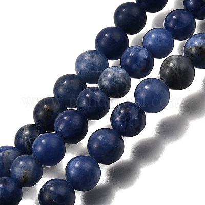 Естественно содалит круглый шарик нити&nbsp;G-P072-27-10mm-1