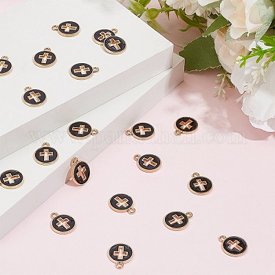 100шт подвески из эмалированного сплава с покрытием из светлого золота ENAM-AR0001-75-1