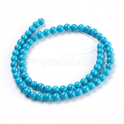 Chapelets de perles en turquoise synthétique&nbsp;TURQ-H038-6mm-XXS09-1
