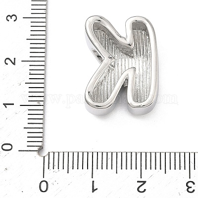 Латунные бусины с инициалами&nbsp;KK-B167-27P-01K-1