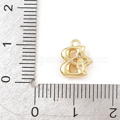 Messing micro pave klar zirkonia charme&nbsp;KK-Z151-18G-B-1