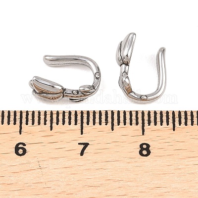 Кольца для носа в форме цветка розы из нержавеющей стали 316&nbsp;AJEW-C044-12AS-1