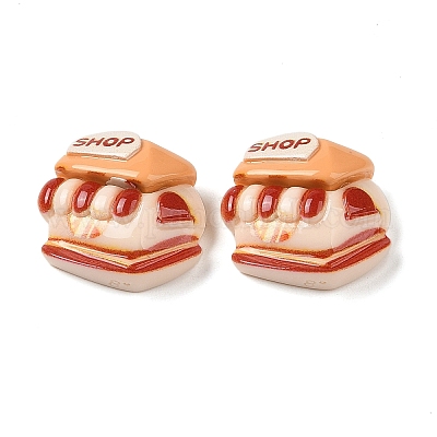 Cabochons décodés en résine opaque thème café&nbsp;RESI-S398-01A-1
