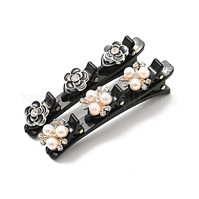 Наборы модных двухслойных пластиковых заколок крокодил&nbsp;LS-PHAR-P005-24-1