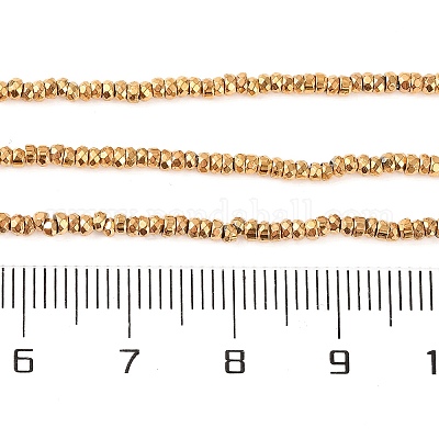 Гальванические нити из синтетических немагнитных гематитовых бусин G-H027-E01-01-1