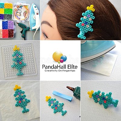 PH PandaHall Fuse Bead Kit - 8000pcs 18 Color Fuse Beads 5mm with 10pcs  Clear Pegboards and Hair Clip, Mobile Straps, Key Ring, Ring Base, Brooch,  Tweezers 