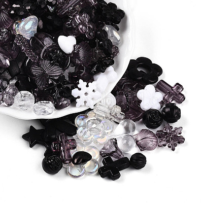 Perles acryliques transparentes et opaques&nbsp;TACR-T028-26A-1