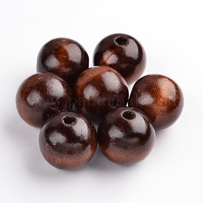 6-25mm Natural Wooden Beads Lead-free Wood Round Balls For Jewelry