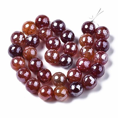 Chapelets de perles d'agate naturelle&nbsp;G-Q998-014D-1